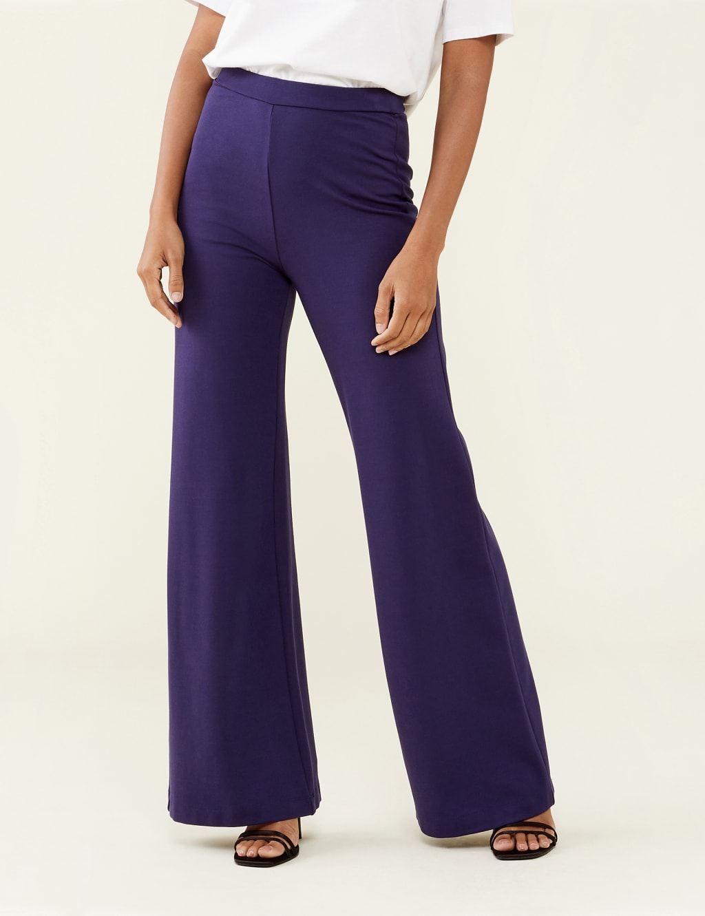 Elasticated Waist Wide Leg Trousers image 2