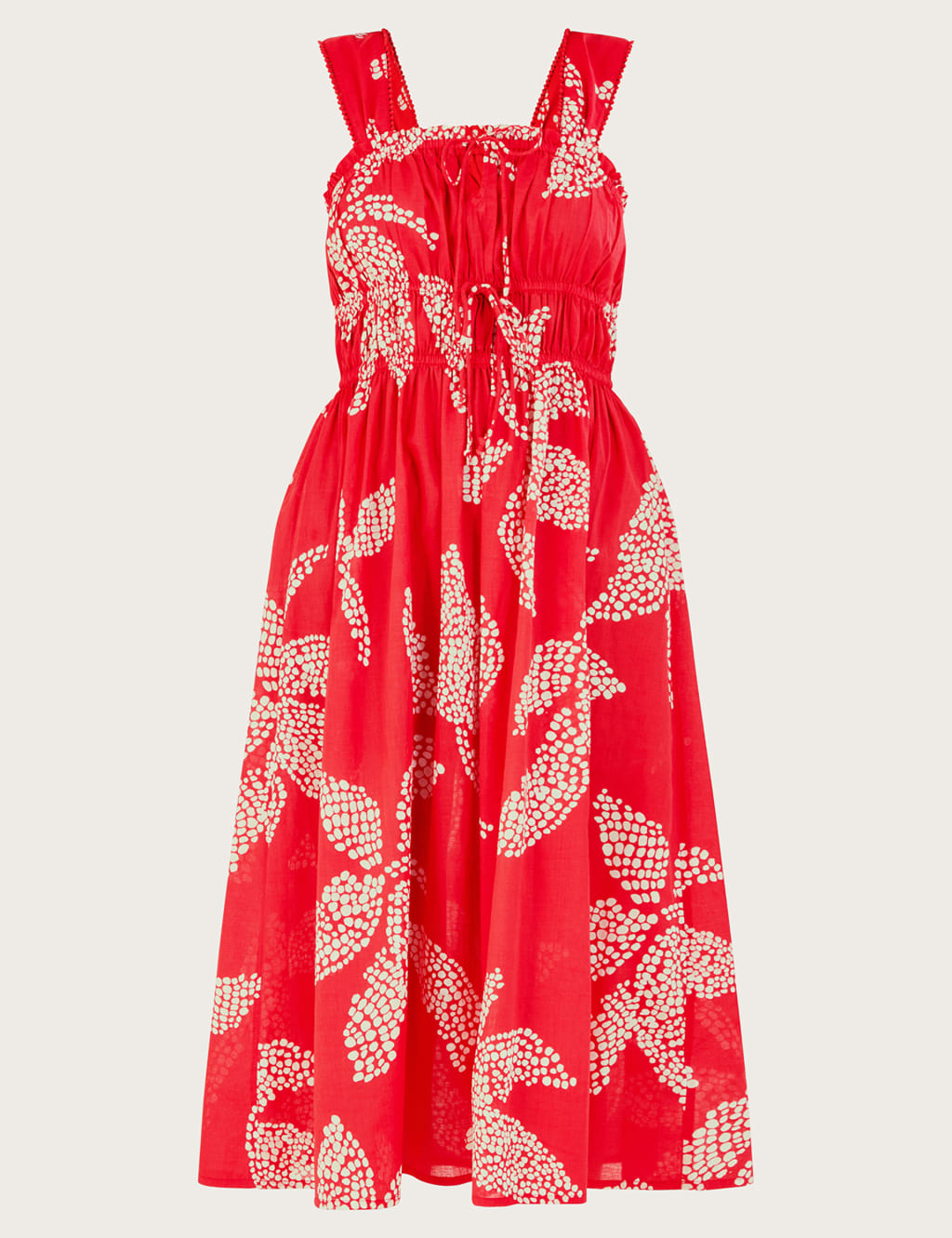 Pure Cotton Printed Square Neck Midi Dress image 2