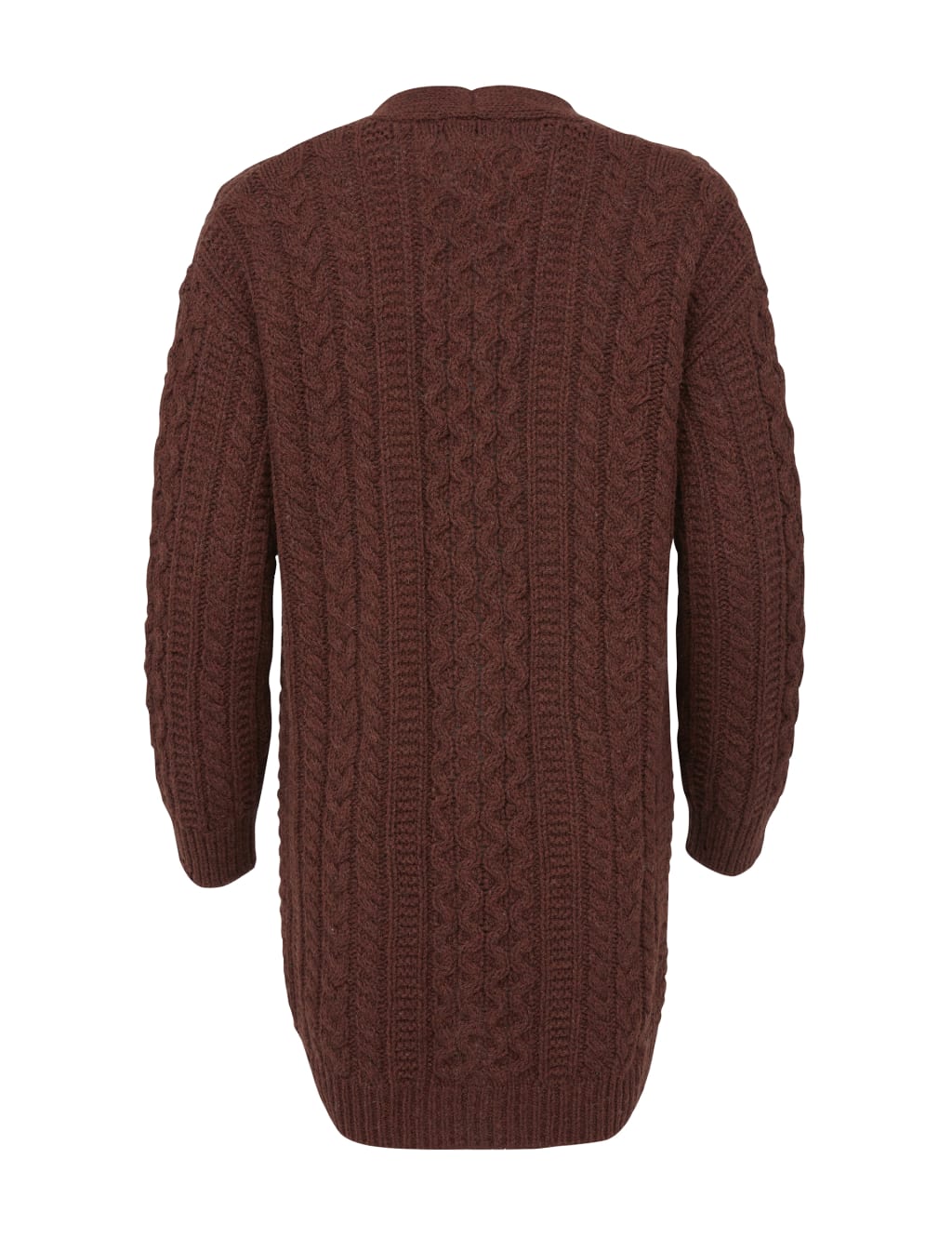 Pure Wool Cable Knit V-Neck Cardigan image 3