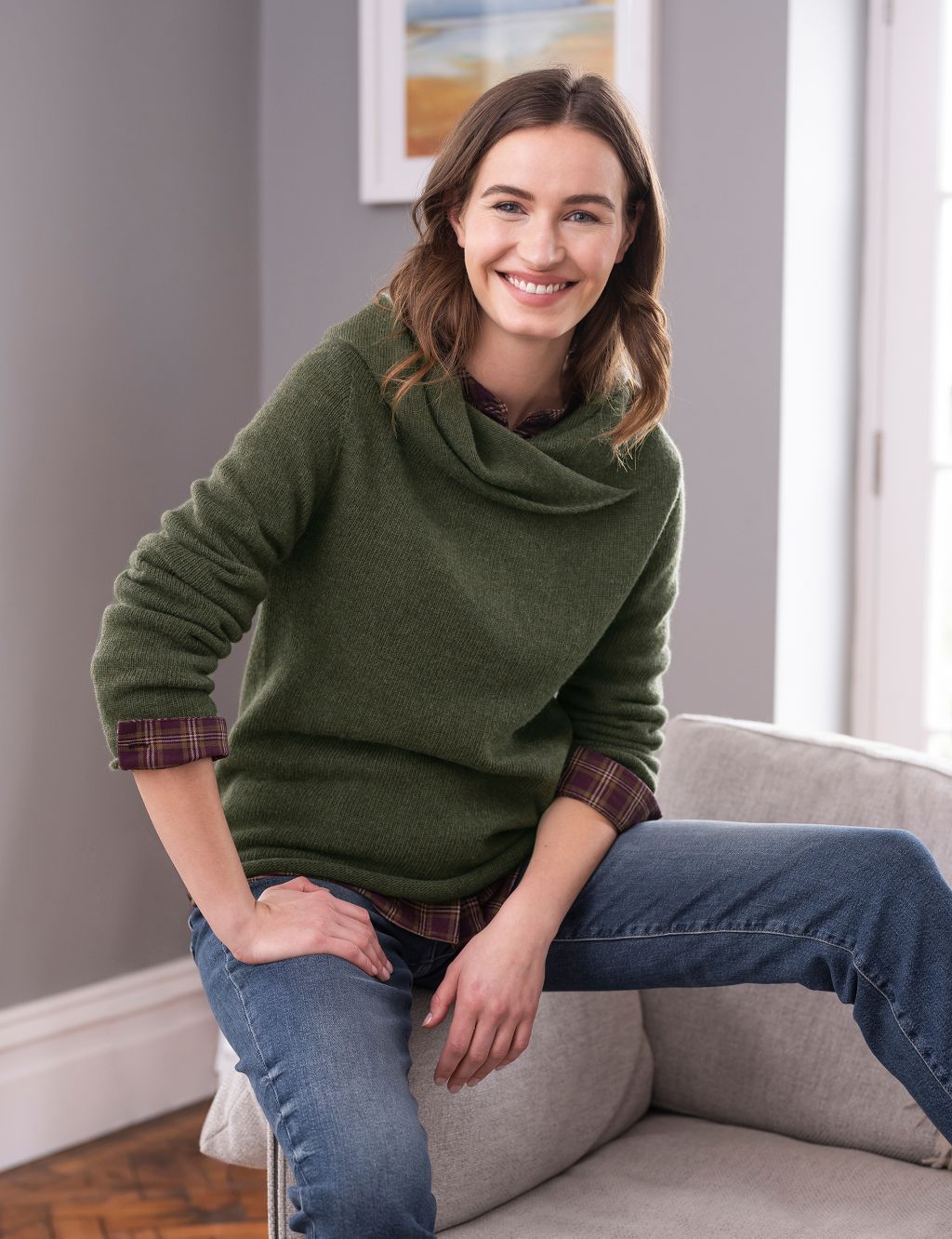 Pure Wool Collared Jumper image 3