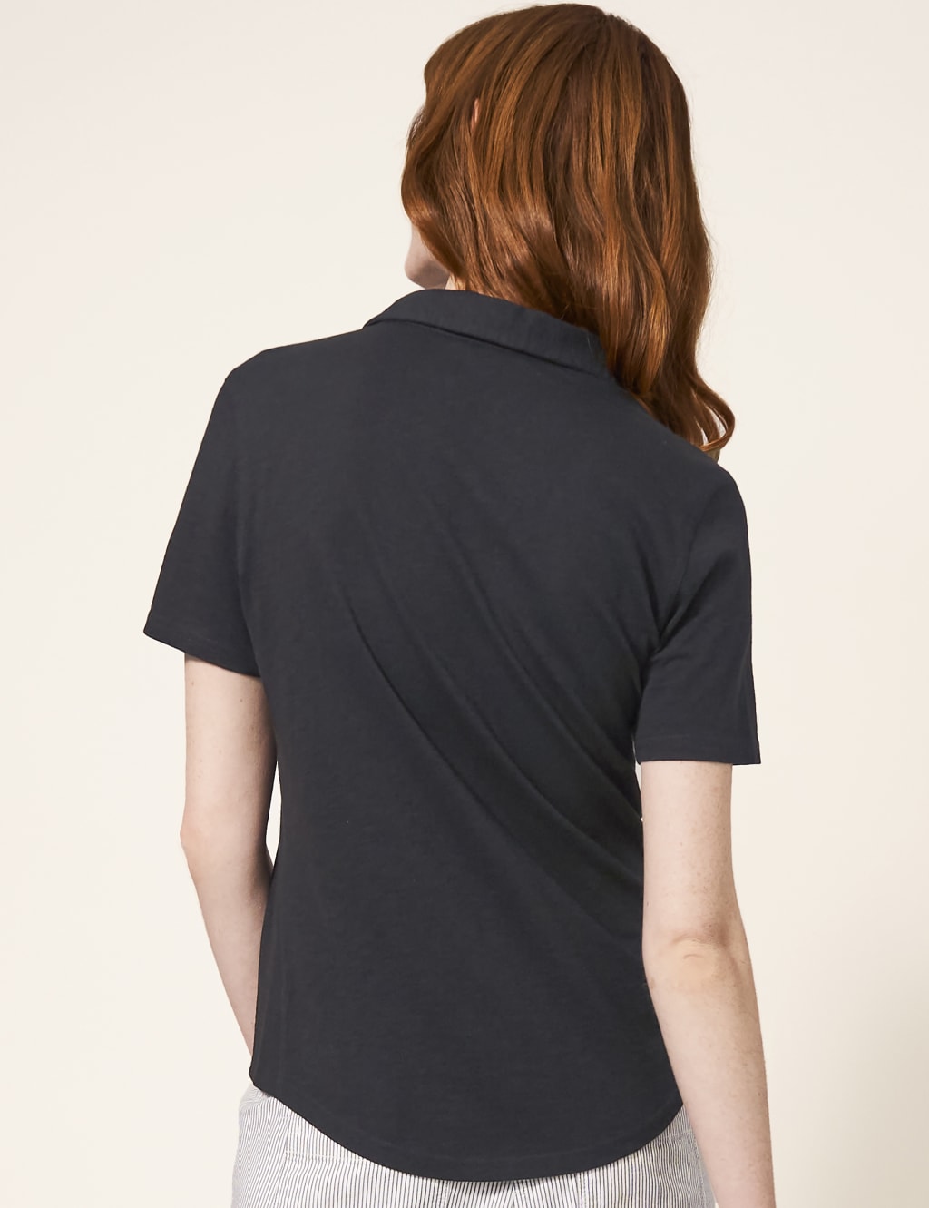 Short Sleeve Solid Color Regular T-shirt kmy22s10960