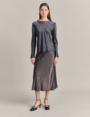 Ghost Women's Long Sleeve Blouse - Grey, Grey