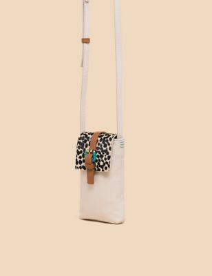 White Stuff Womens Leather Cross Body Phone Bag - Natural Mix, Natural Mix