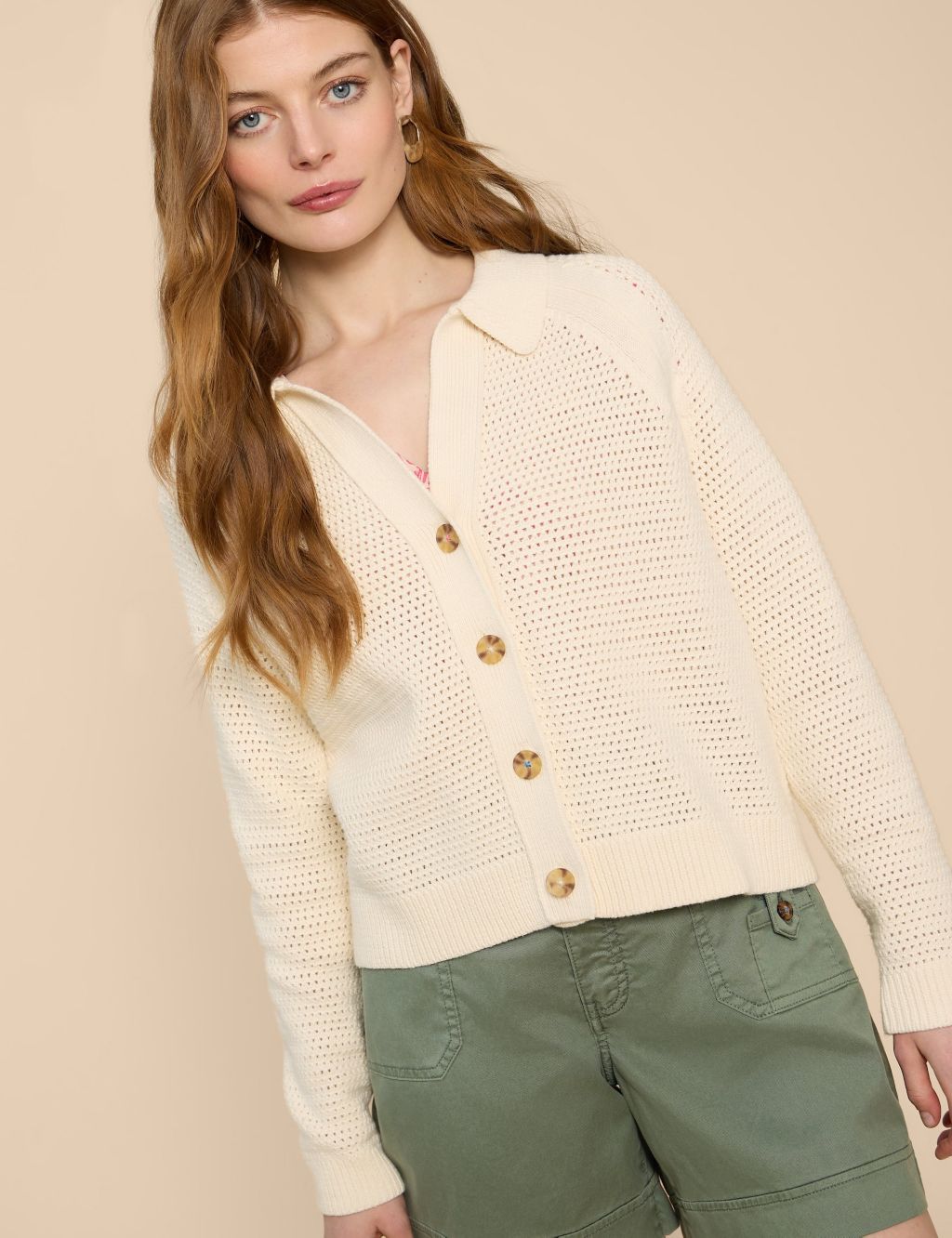 Pure Cotton Crochet Cardigan