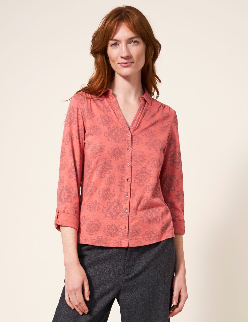 Pure Cotton Printed Collared Shirt image 1