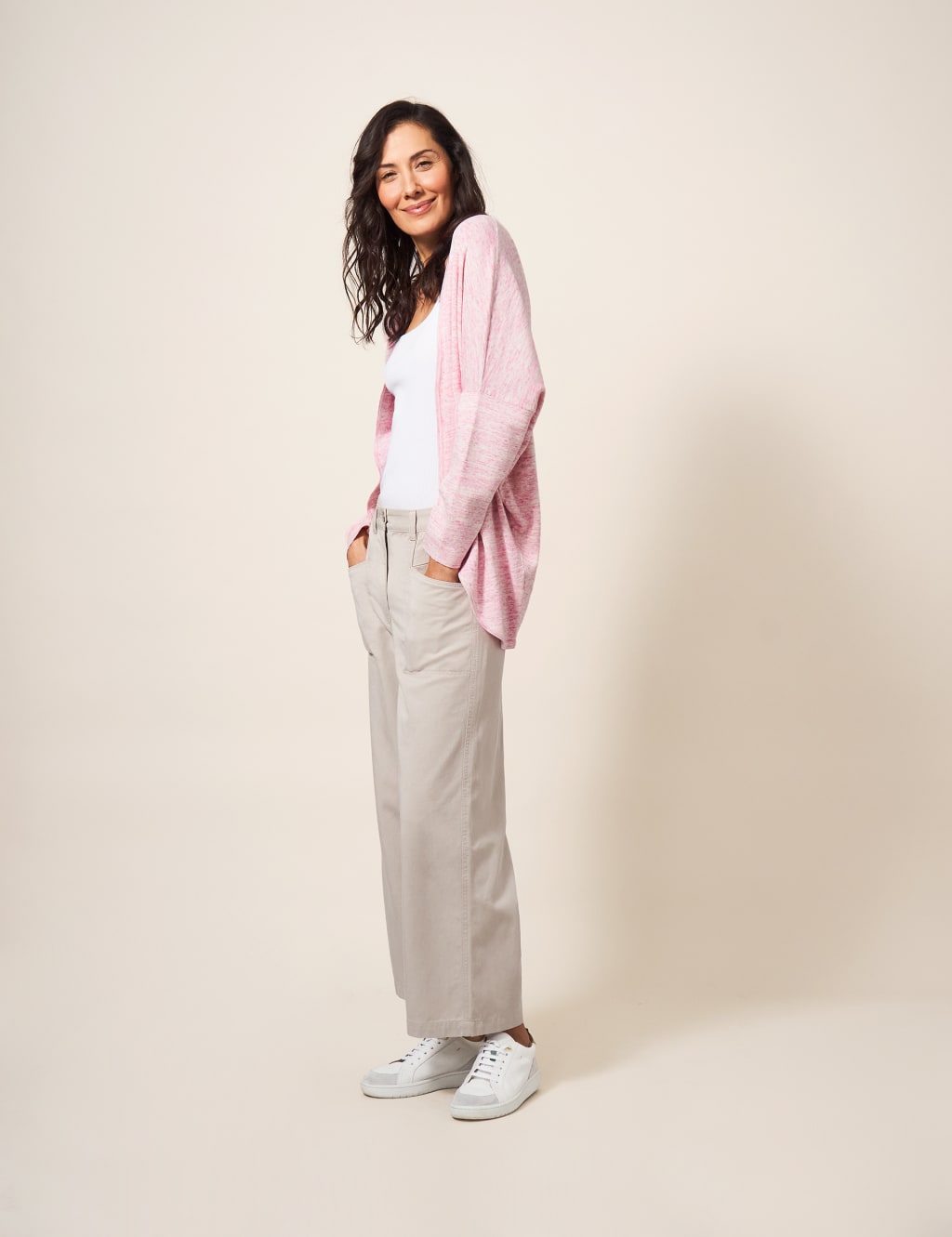 Linen Blend Relaxed Cardigan image 4