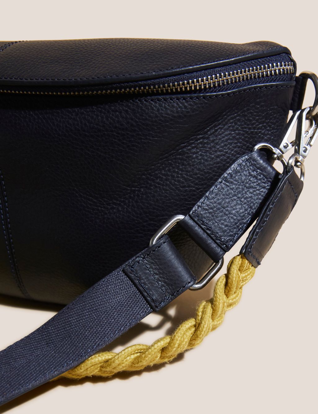 Leather Braided Handle Shoulder Bag image 3