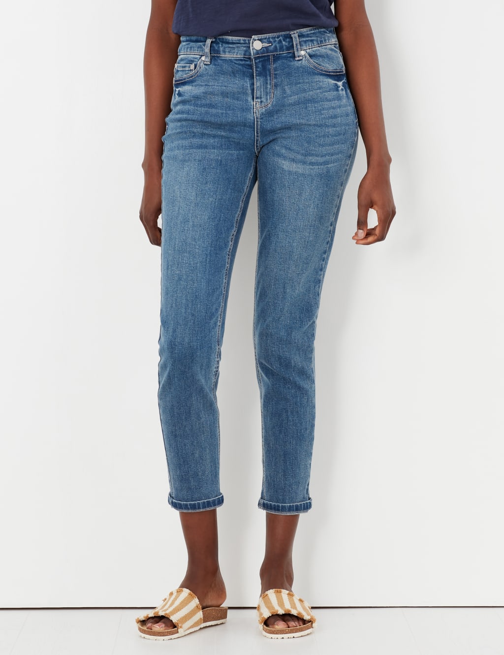 High Waisted Tapered Jeans image 2