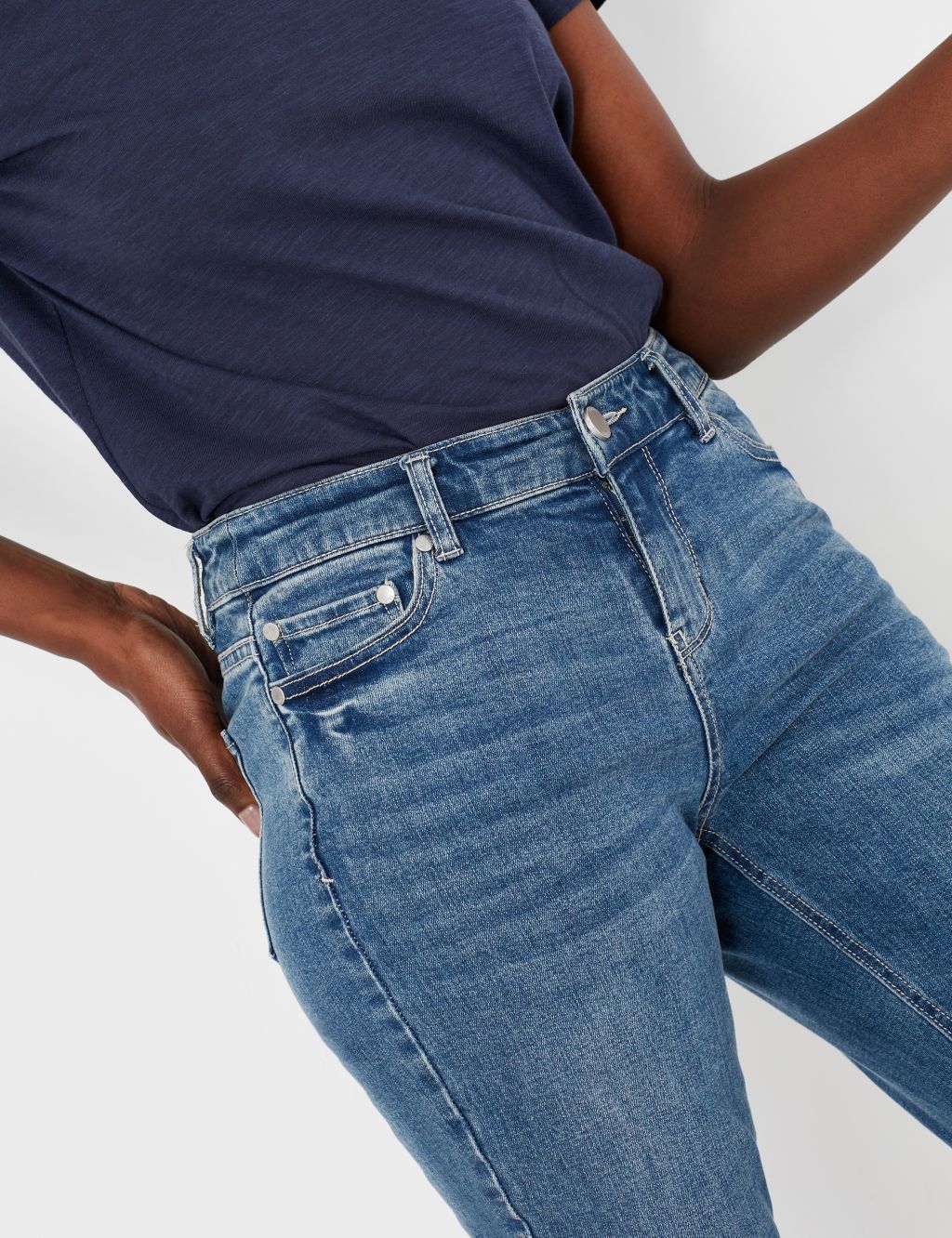 High Waisted Tapered Jeans image 3