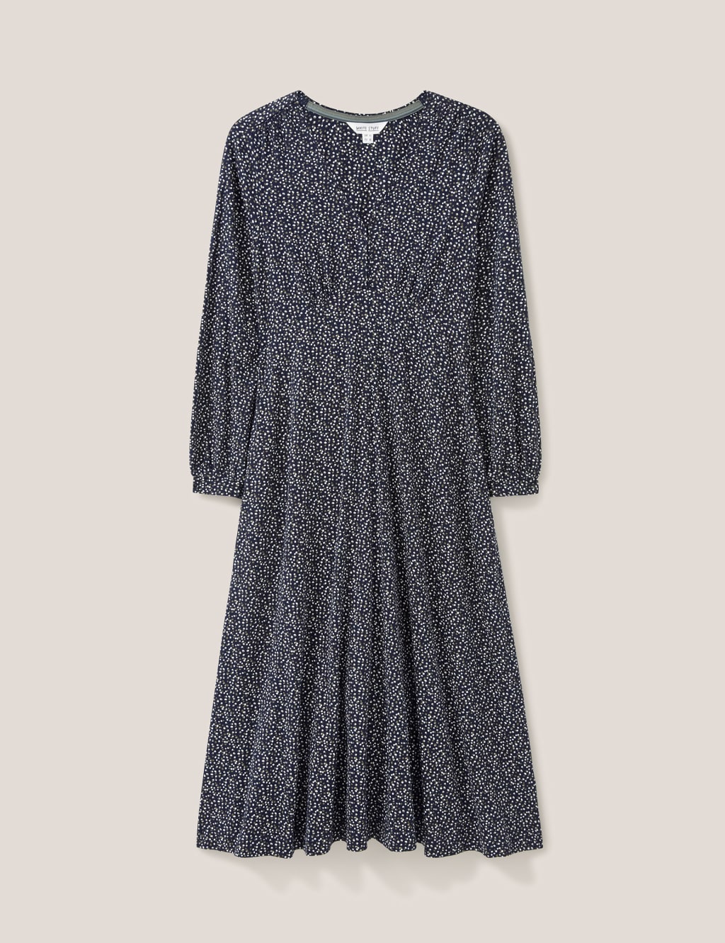 Jersey Printed V-Neck Midi Smock Dress image 2