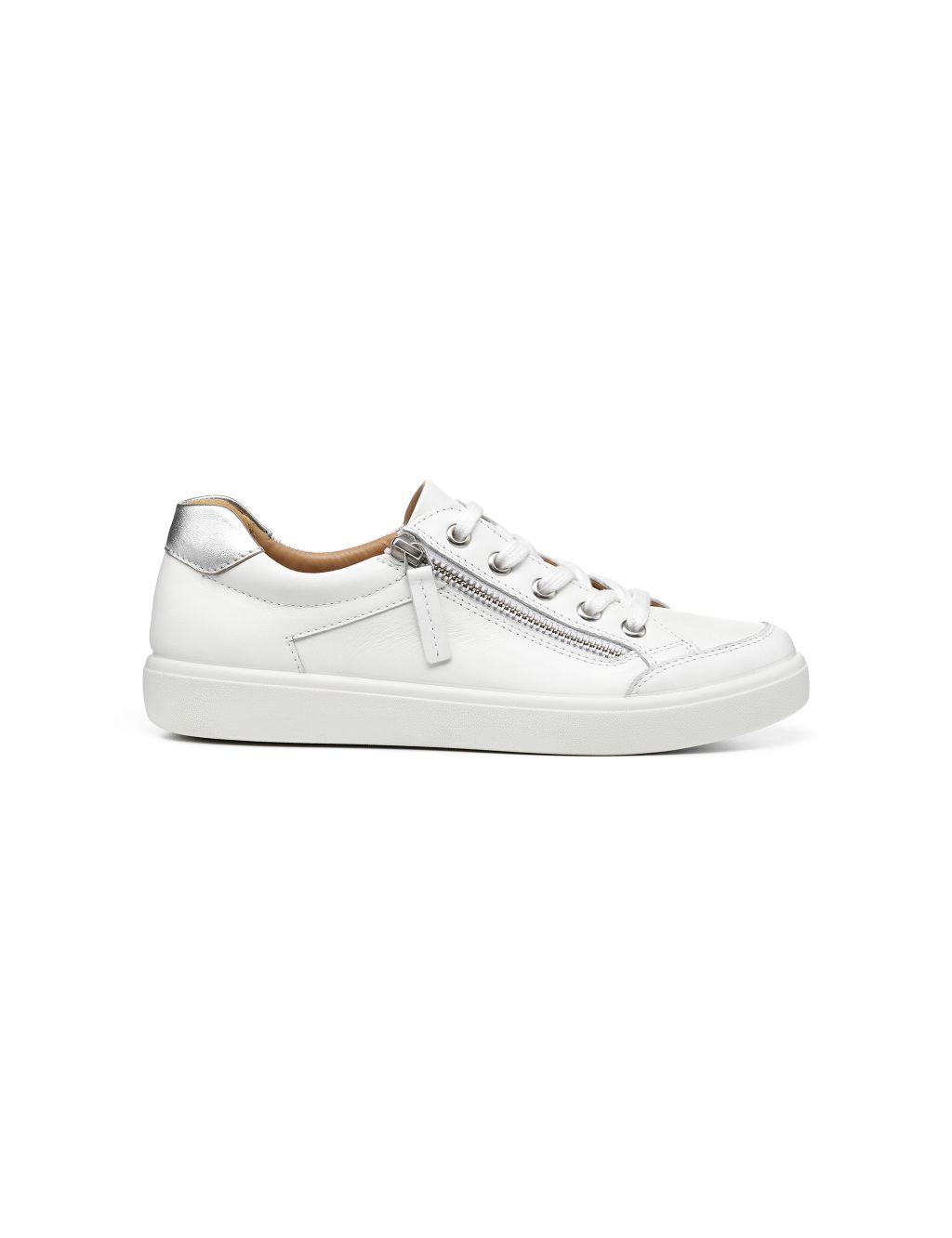 Chase II Wide Fit Leather Metallic Trainers image 1
