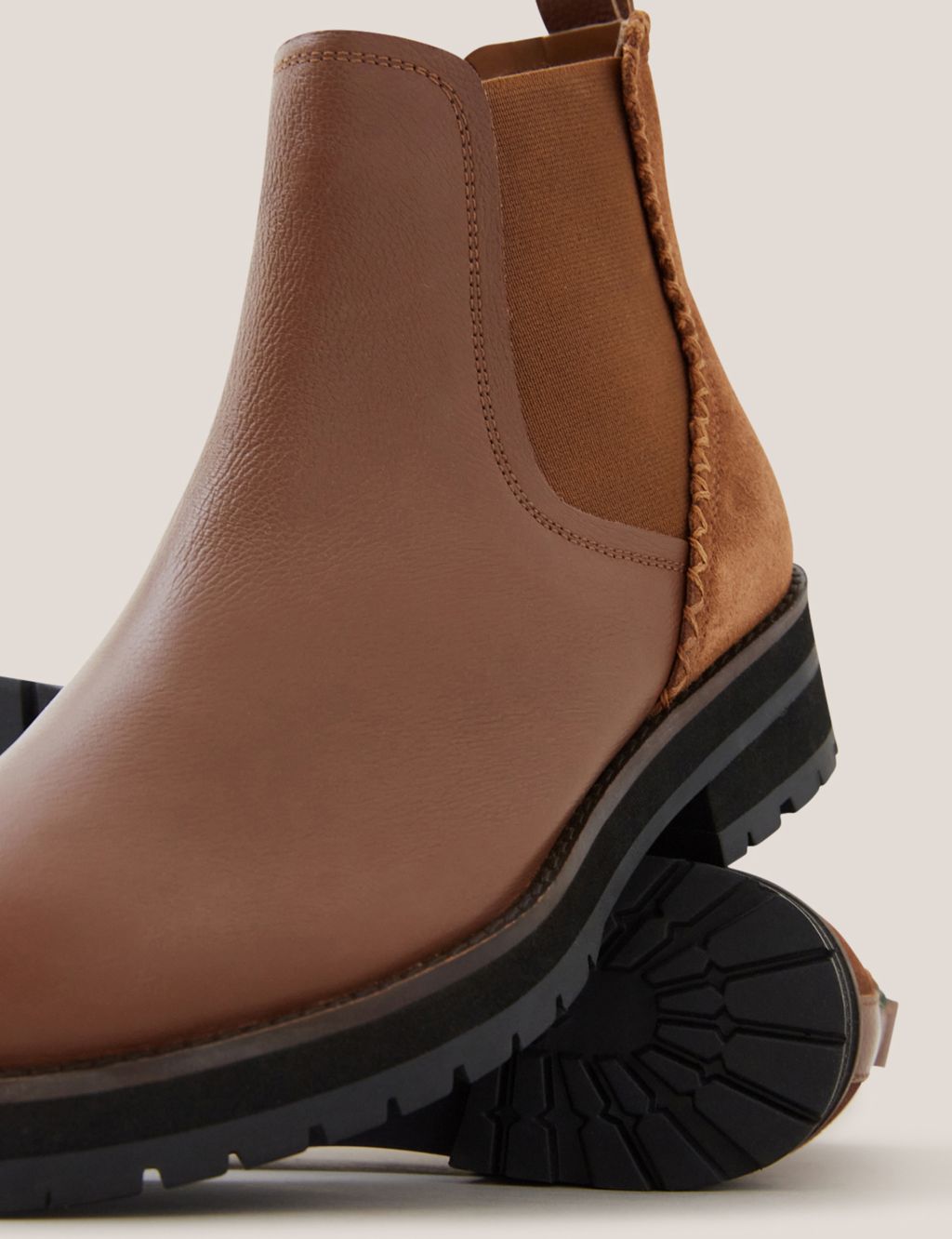 Wide Fit Leather Chelsea Boots image 4