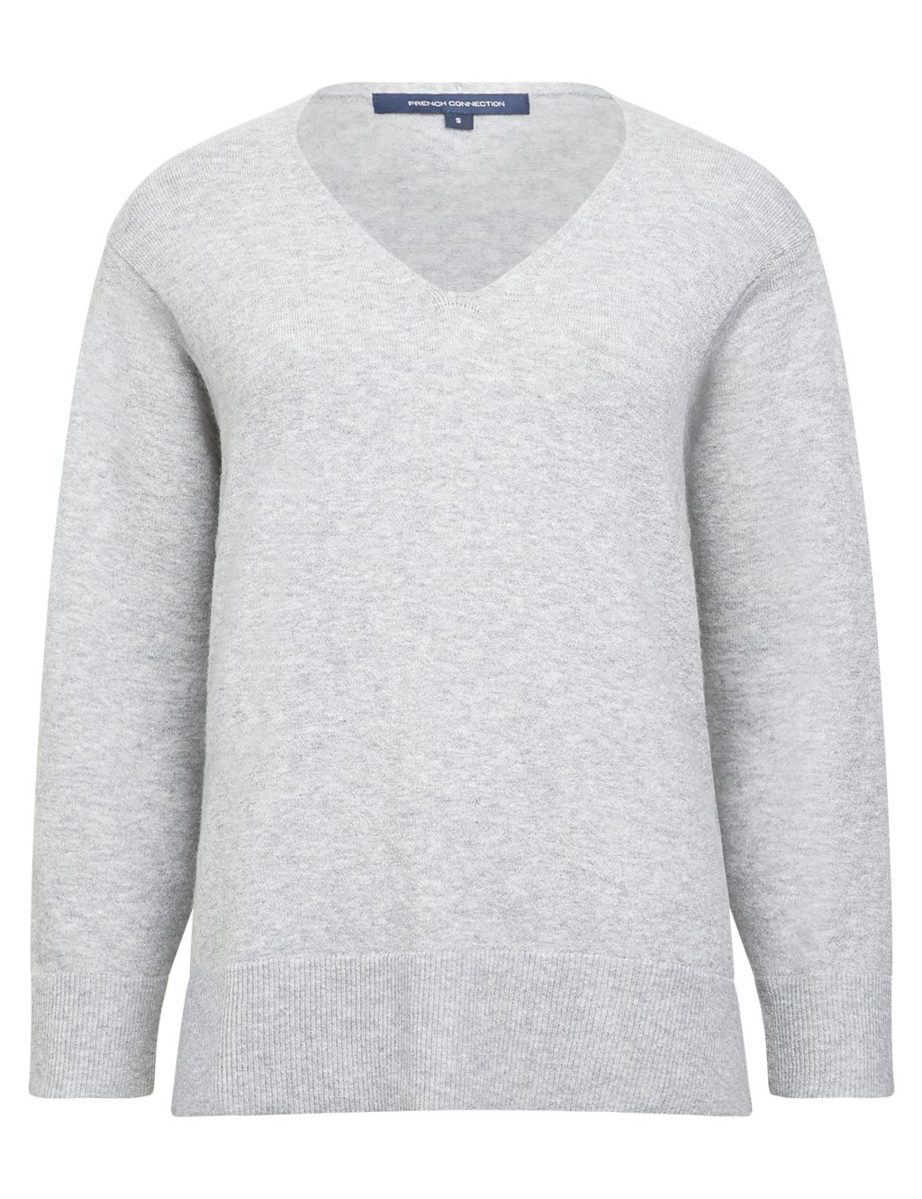 Textured V-Neck Relaxed Jumper with Wool image 2