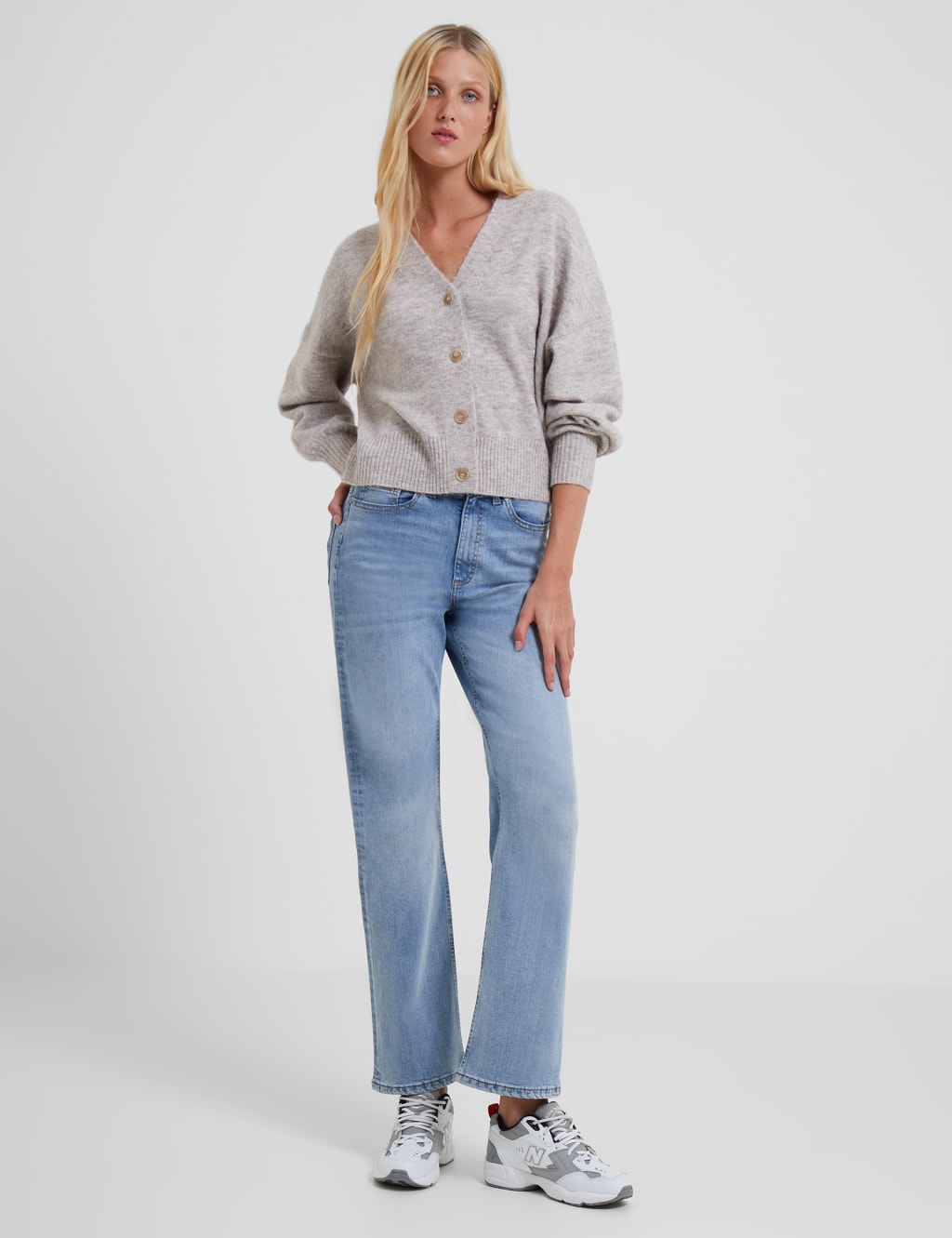 V-Neck Button Front Cardigan image 1