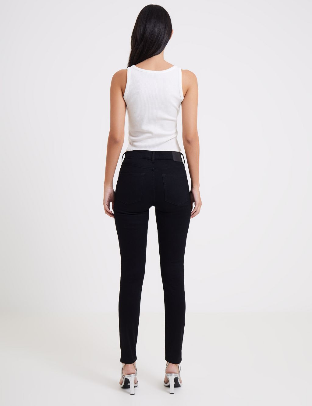 High Waisted Skinny Ankle Grazer Jeans image 3