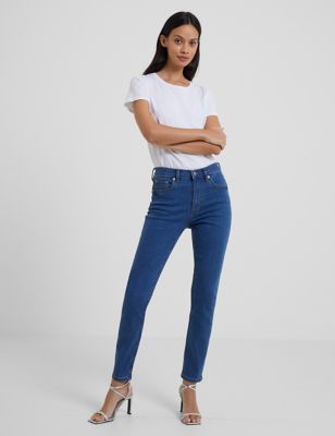 French Connection Women's High Waisted Skinny Ankle Grazer Jeans - 14 - Indigo, Indigo