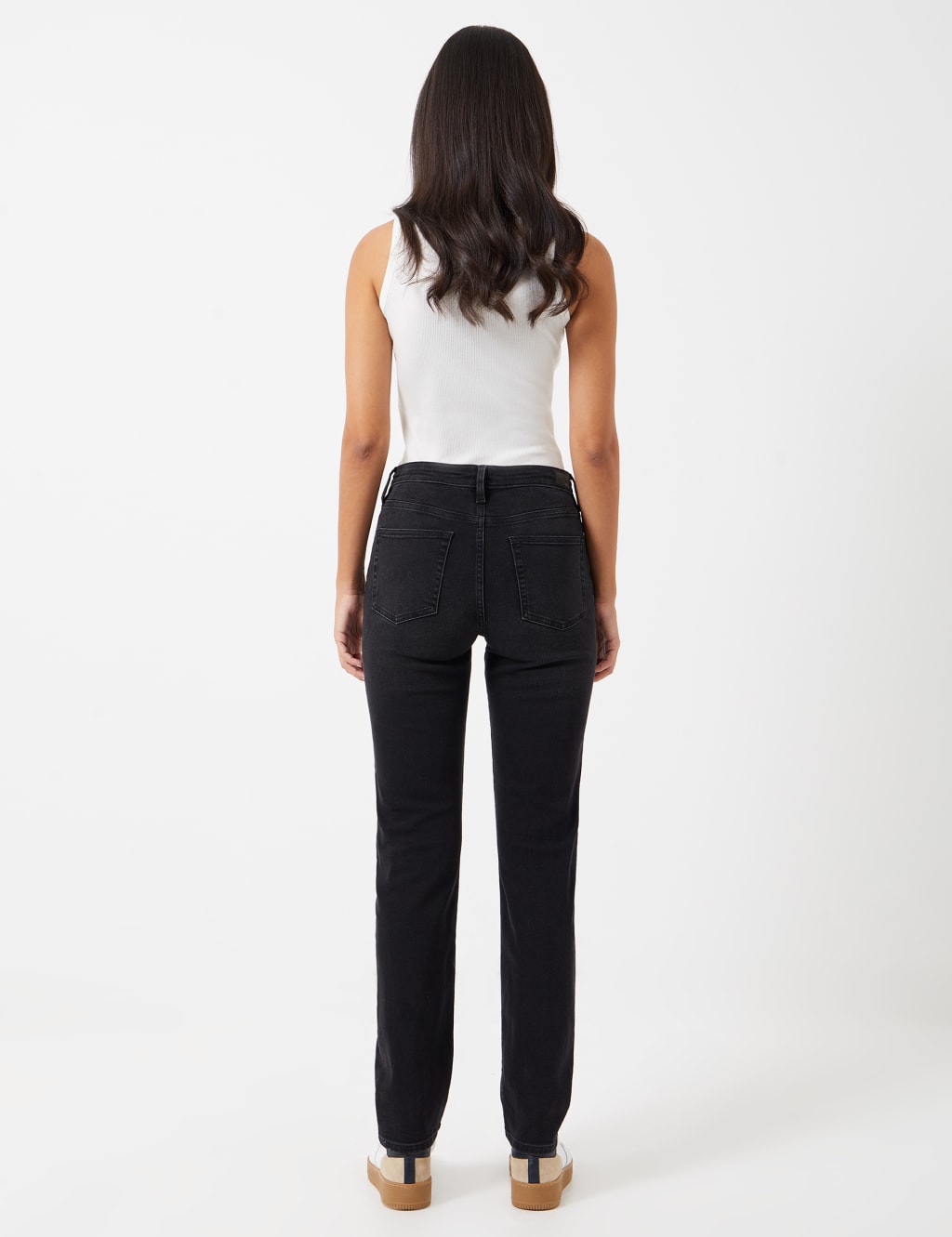 High Waisted Slim Straight Leg Jeans image 2