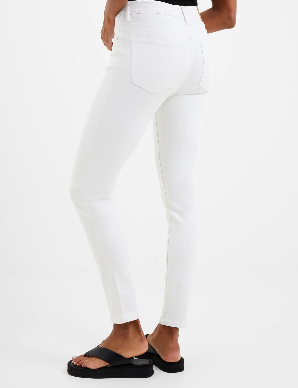 High Waisted Skinny Ankle Grazer Jeans image 3