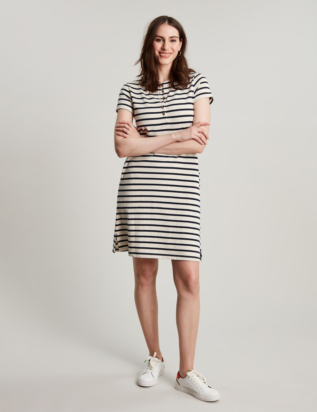 Pure Cotton Striped T-Shirt Dress image 5