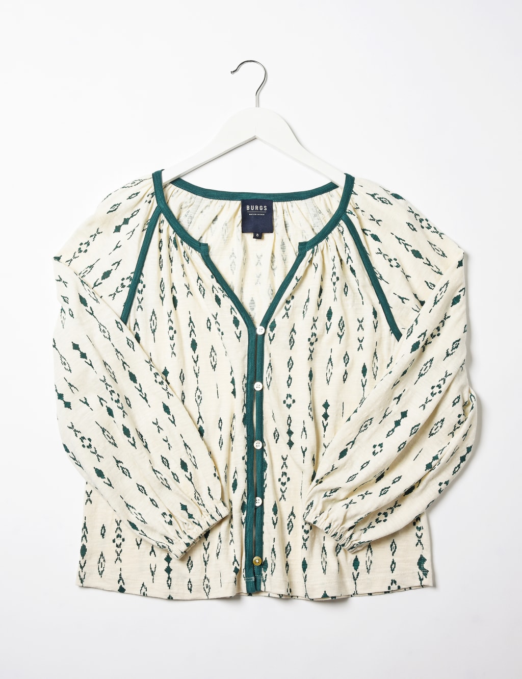 Modal Blend Printed V-Neck Blouse image 2