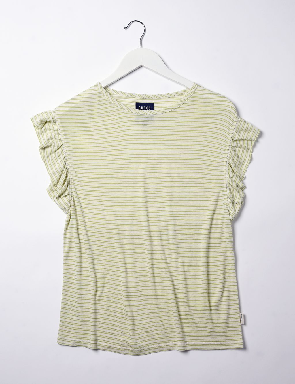 Jersey Striped Frill Detail Top image 2