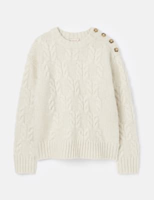 Recycled Blend Cable Knit Longline Jumper