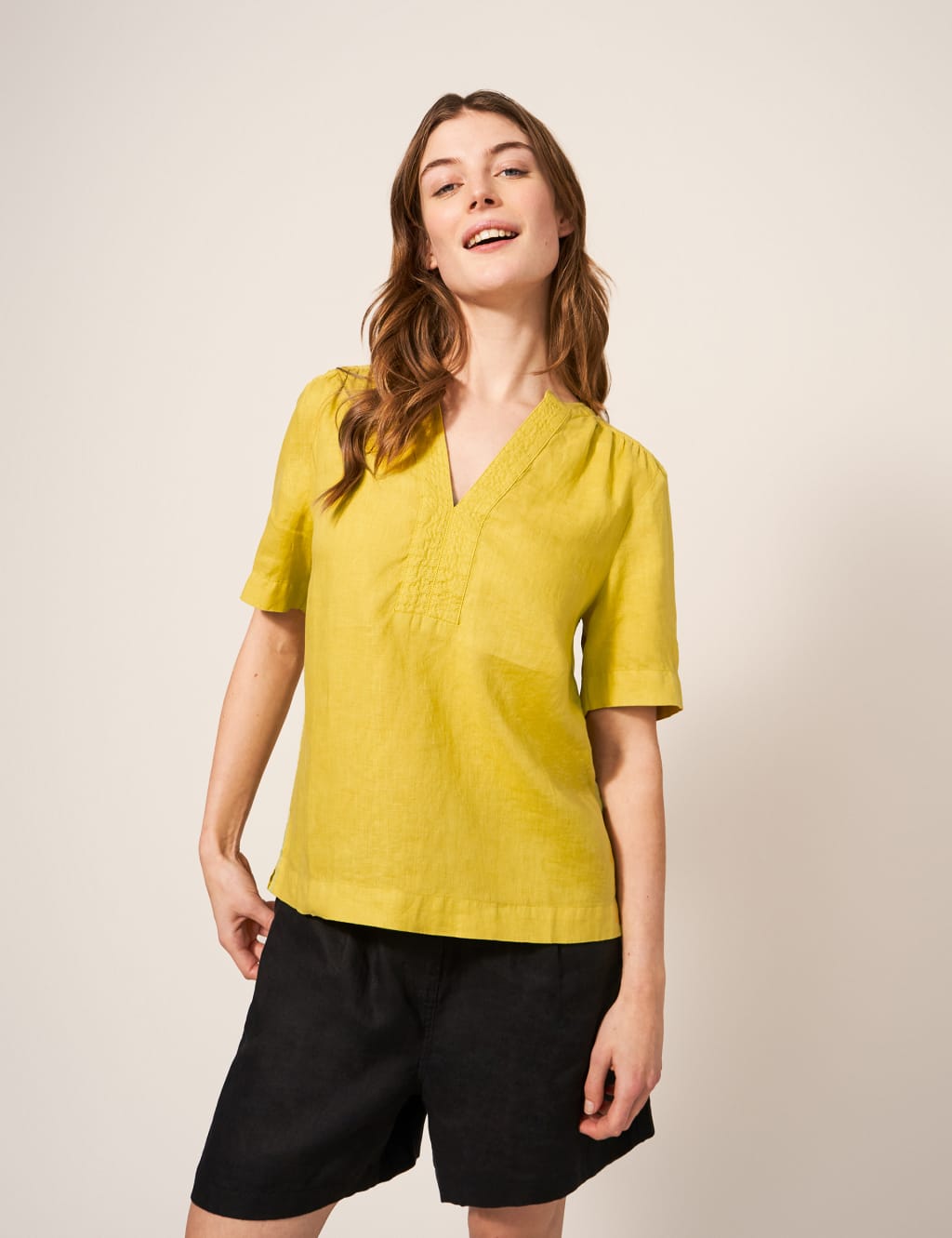 Pure Linen V-Neck Top image 1