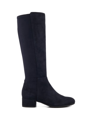 Block heel suede knee 2025 high boots