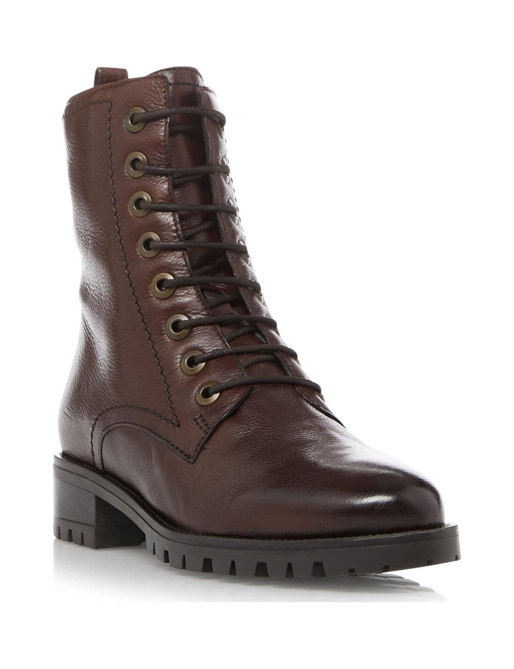 Leather Hiker Lace Up Ankle Boots image 2