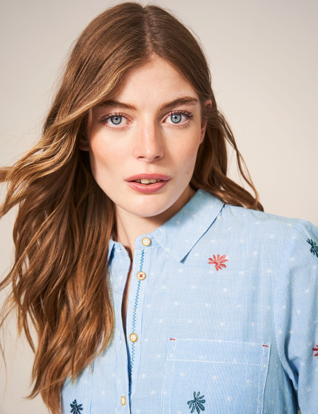 Organic Cotton Embroidered Collared Shirt image 4