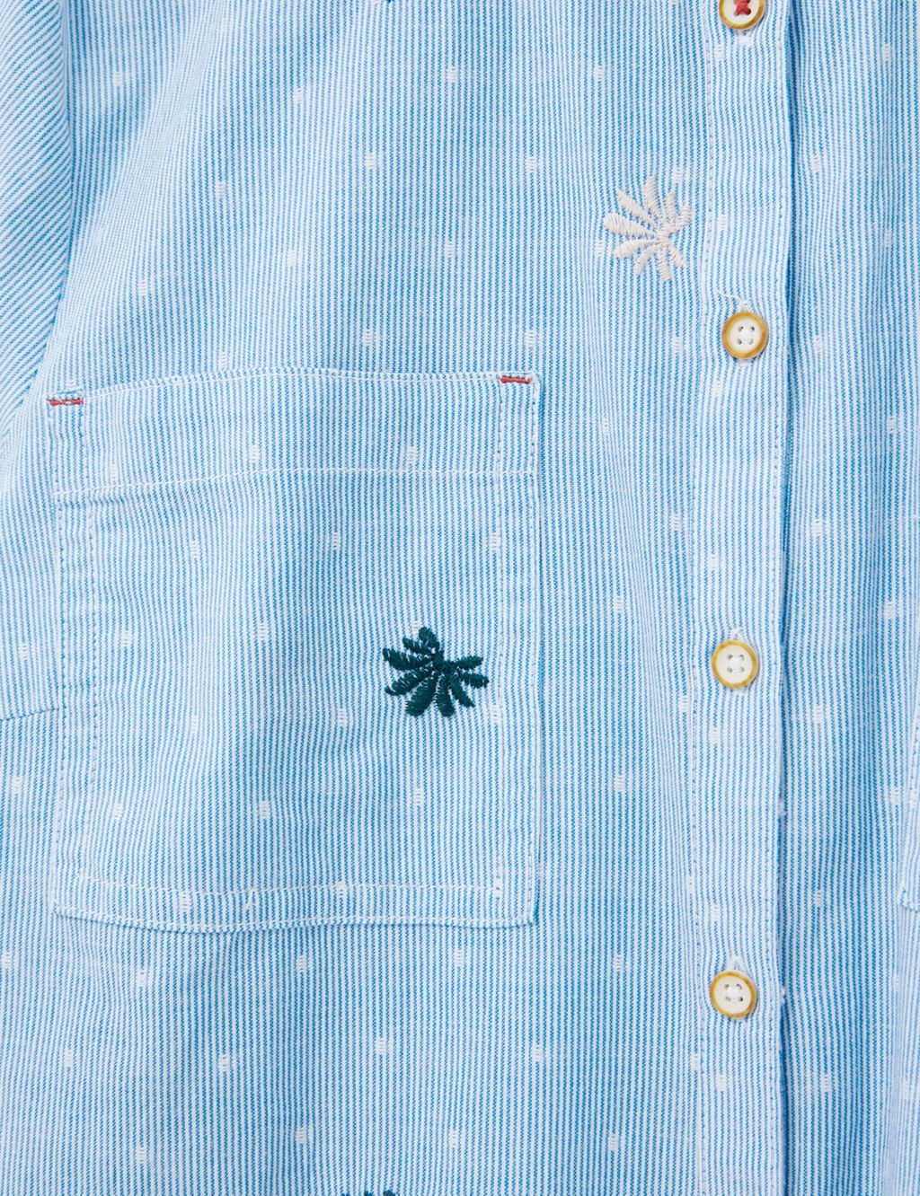 Organic Cotton Embroidered Collared Shirt image 6
