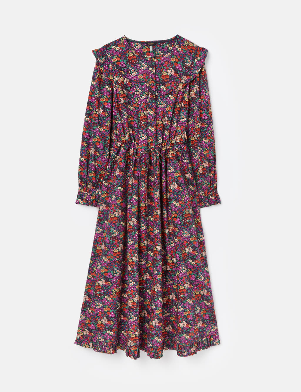 Pure Cotton Ditsy Floral Midi Waisted Dress image 2