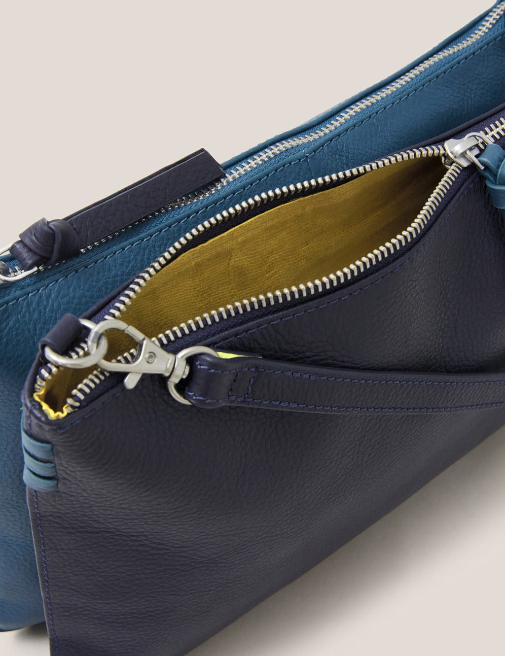Leather Multi Pocket Cross Body Bag image 2