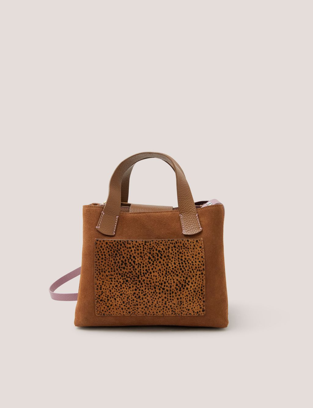 Leather Animal Print Mini Tote Bag image 2