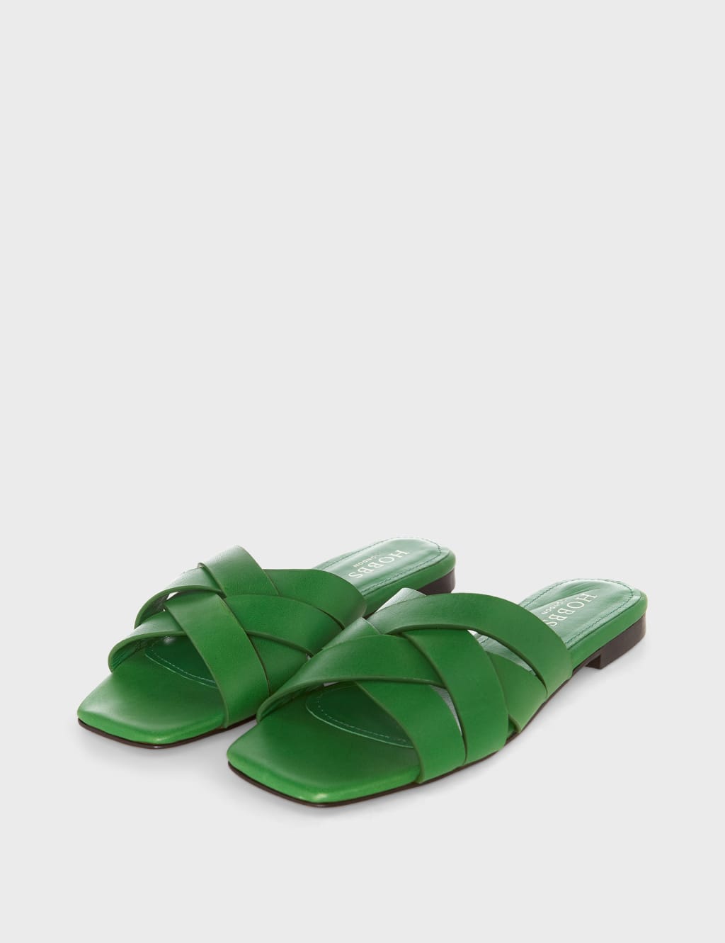 Leather Woven Flat Sliders image 3