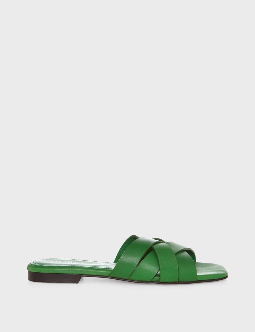 Leather Woven Flat Sliders image 1