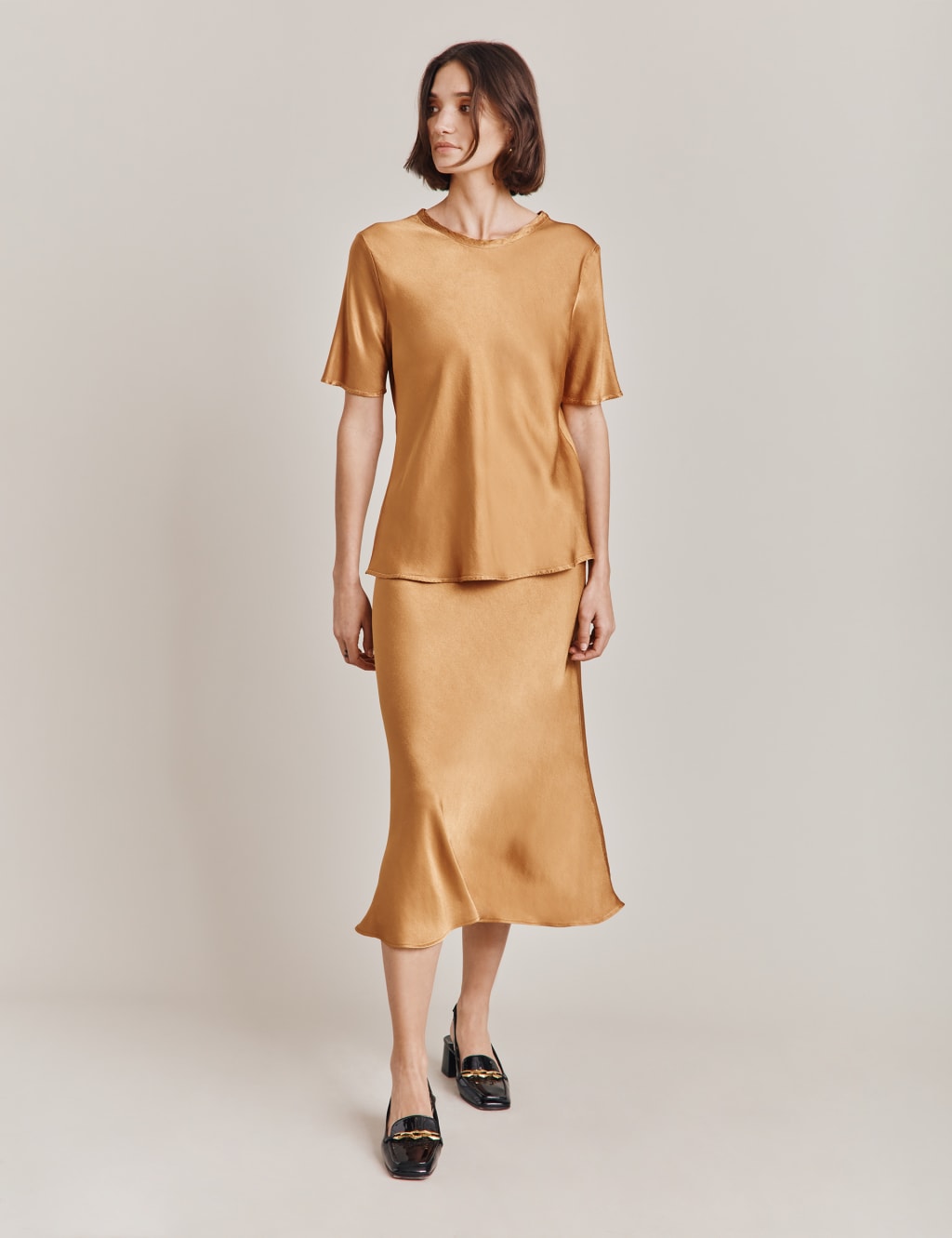 Gold top skirt m&s