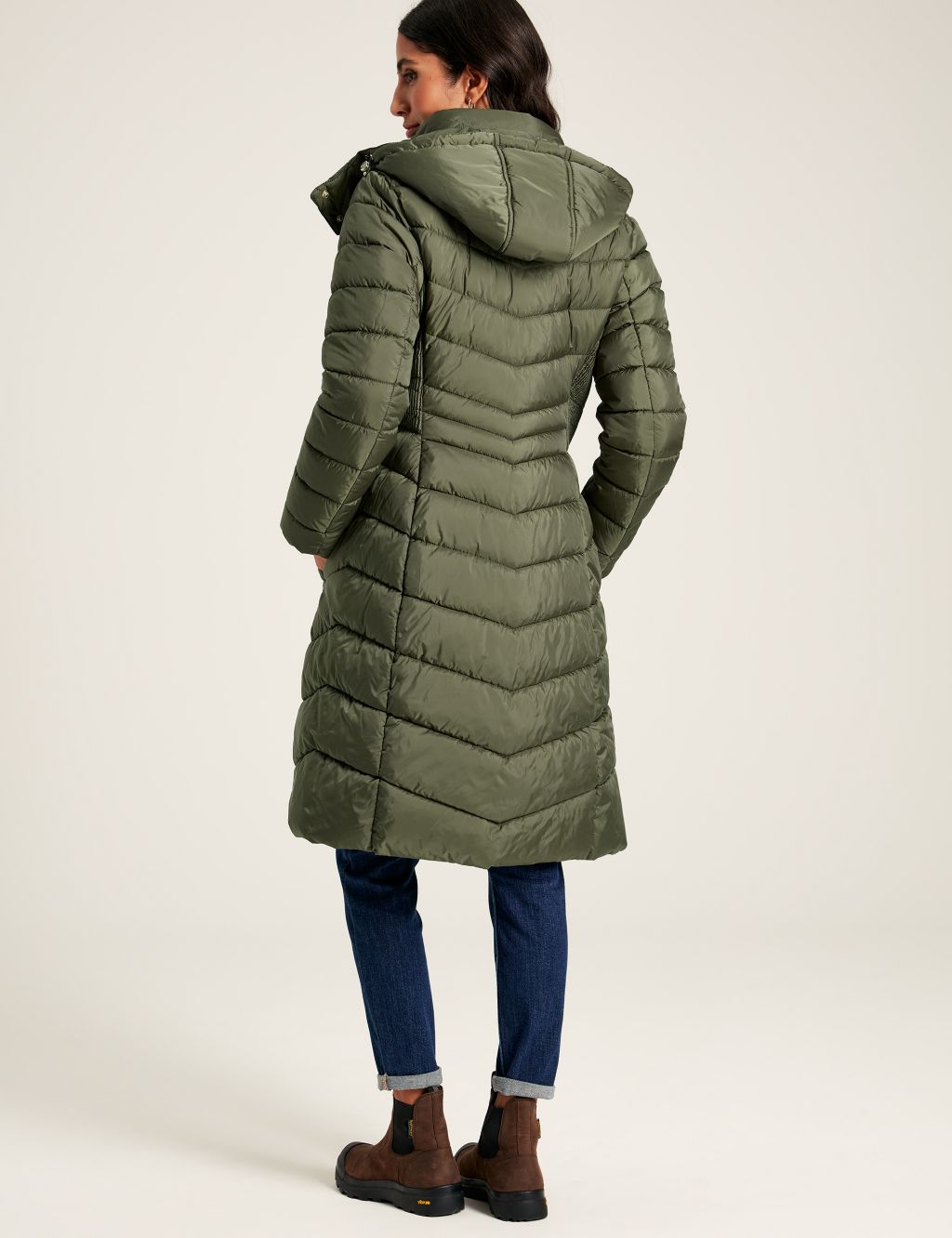 Quilted Padded Hooded Longline Puffer Coat image 3