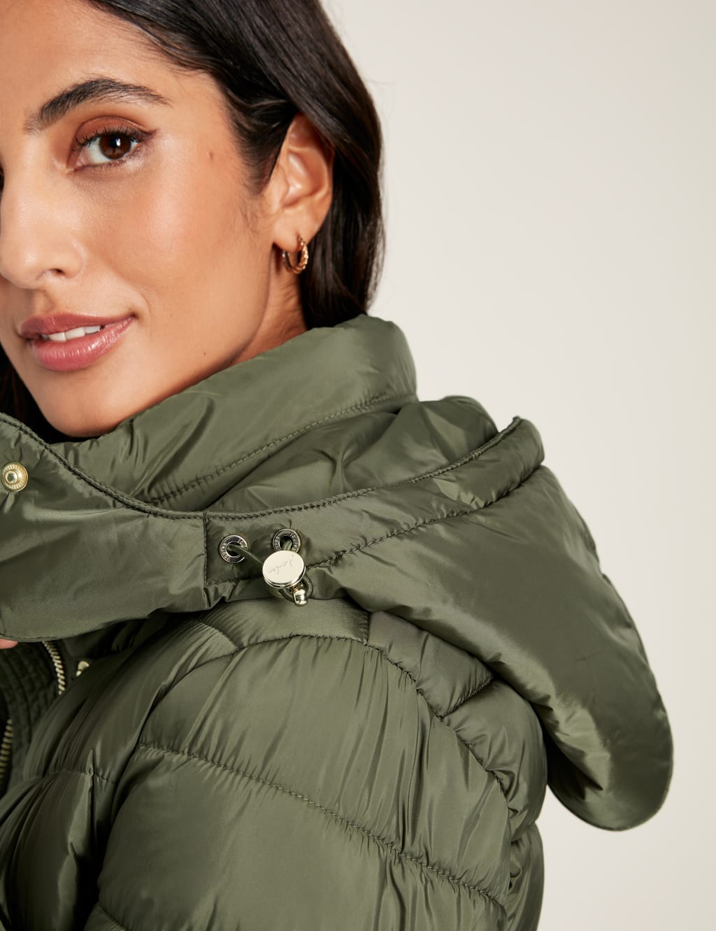Quilted Padded Hooded Longline Puffer Coat image 6