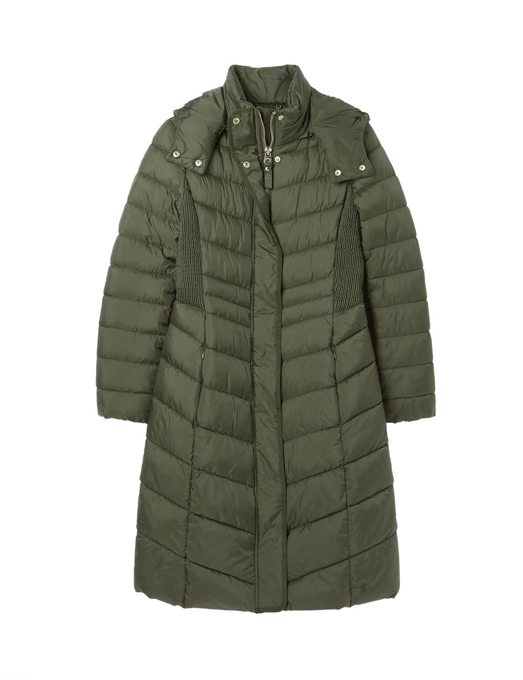Quilted Padded Hooded Longline Puffer Coat image 2