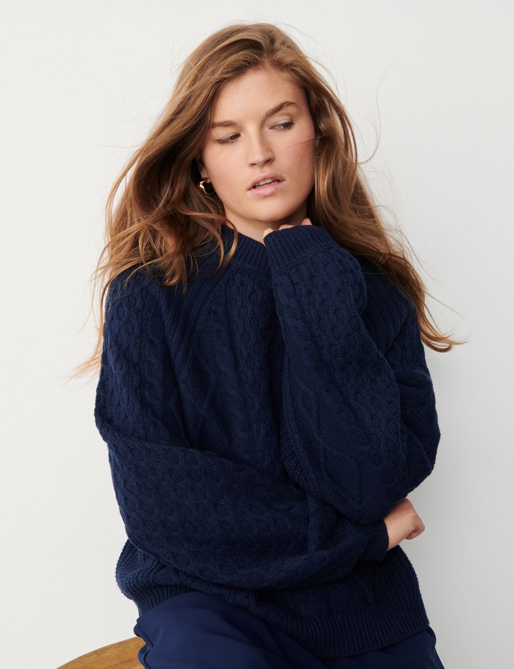 Cable Knit Jumper with Merino Wool image 2