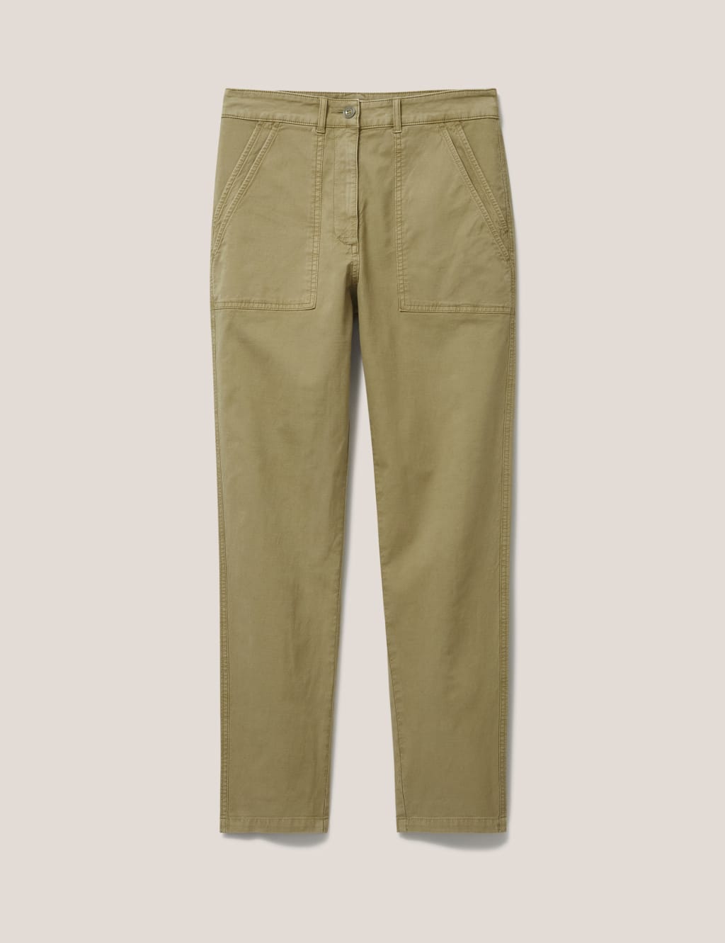Cotton Rich Chinos with Linen image 2