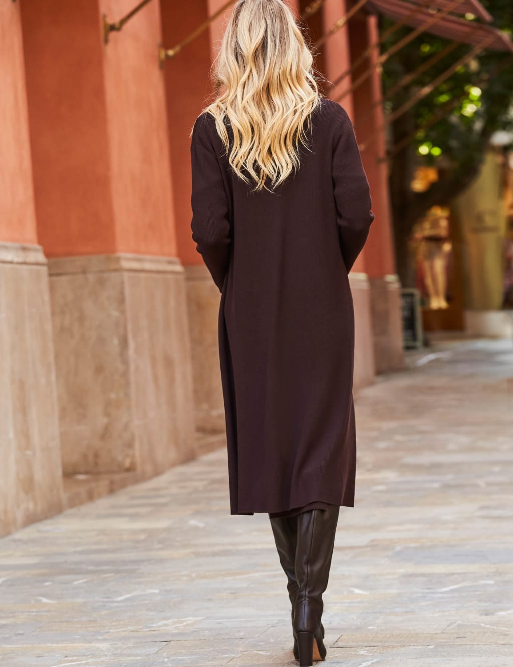 Ribbed Button Front Longline Cardigan image 3