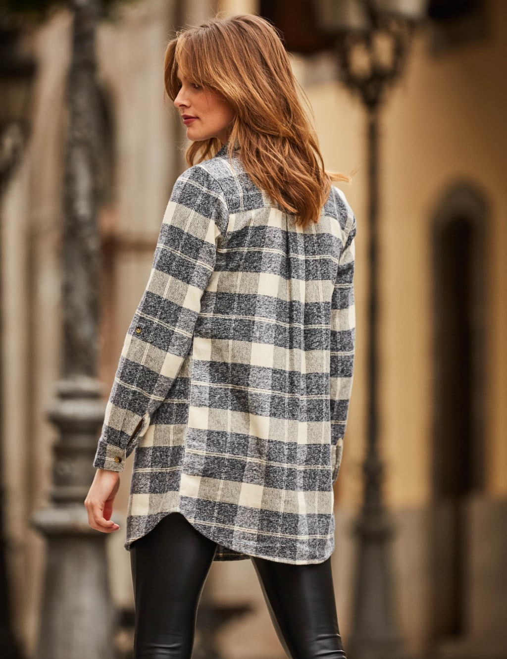 Brushed Pure Cotton Checked Shirt image 5
