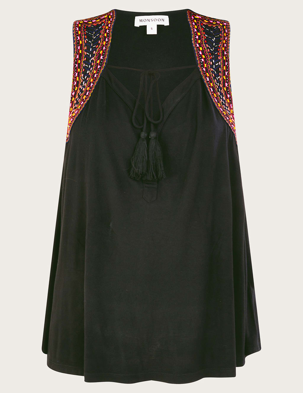 Embroidered Embellished Racer Back Vest image 2