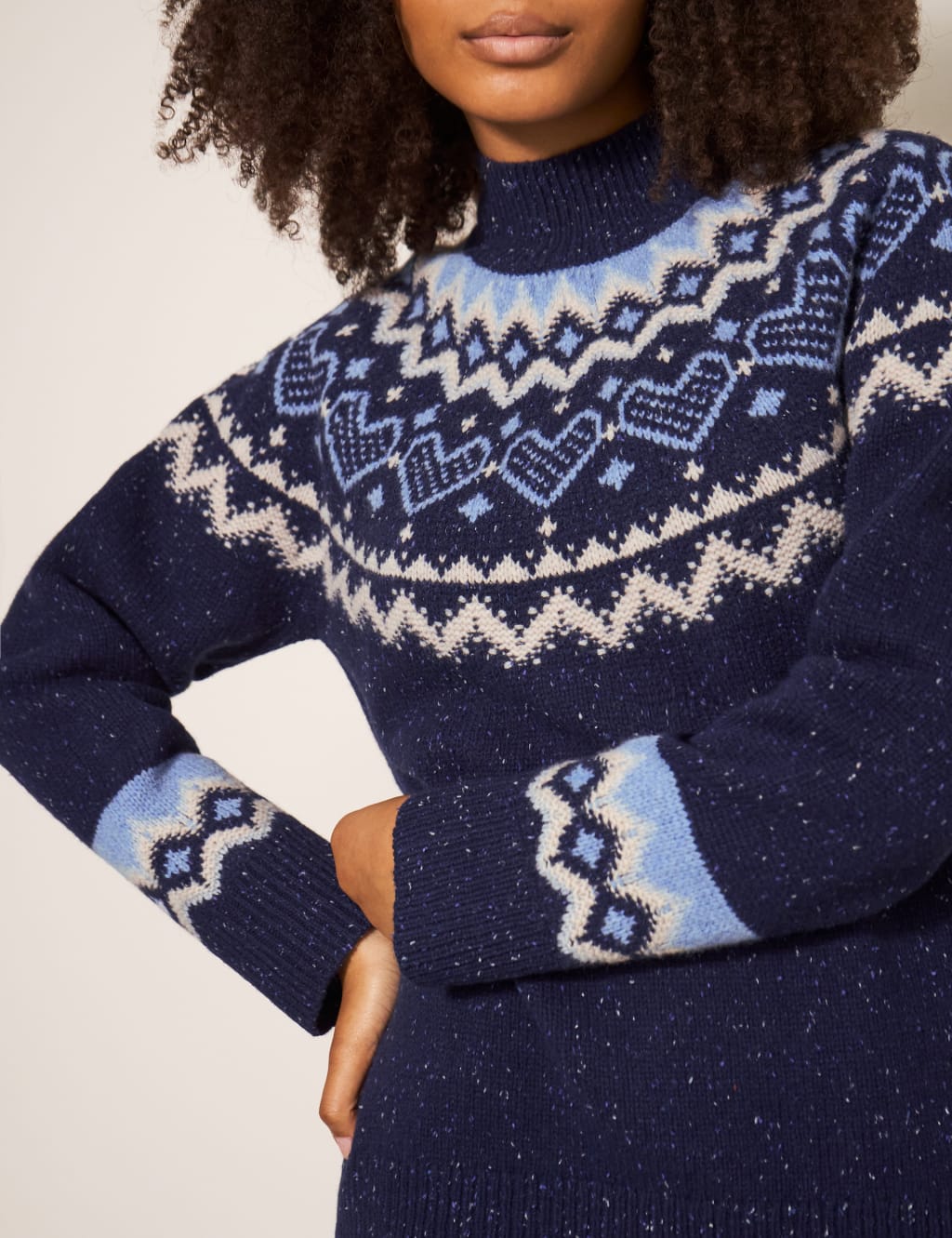 Lambswool Rich Fair Isle Longline Jumper image 5