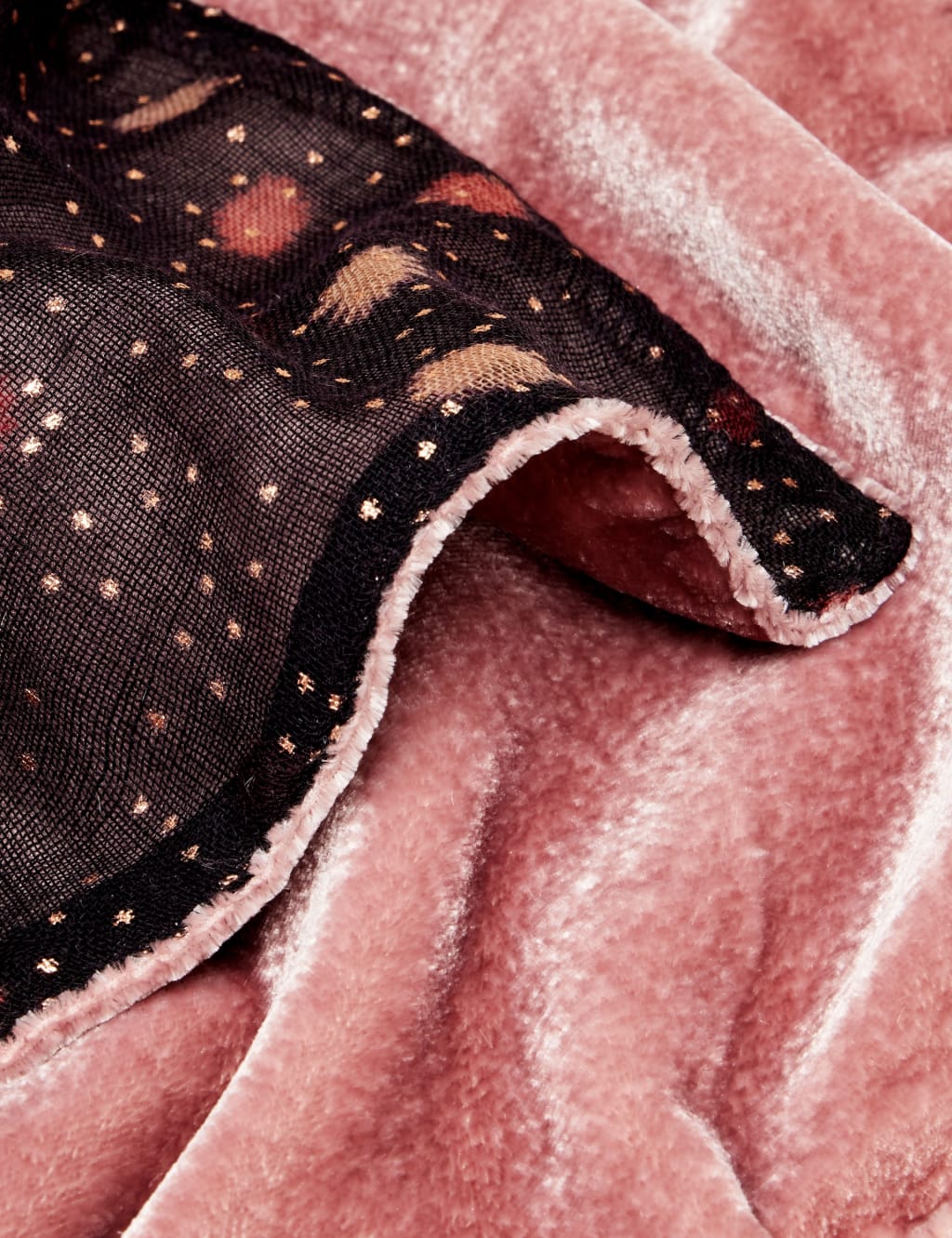 Velvet Foil Print Reversible Scarf image 3
