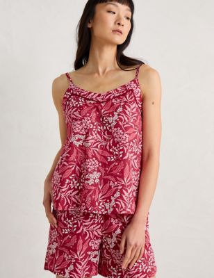 Seasalt Cornwall Womens Pure Cotton Floral Pyjama Set - 24REG - Red Mix, Red Mix