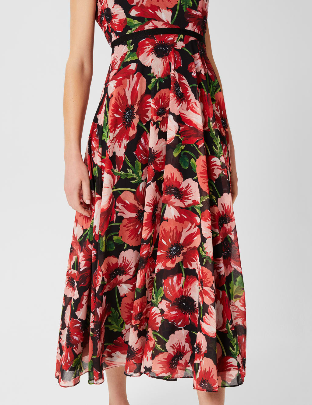 Carly Floral Sleeveless Maxi Waisted Dress image 3