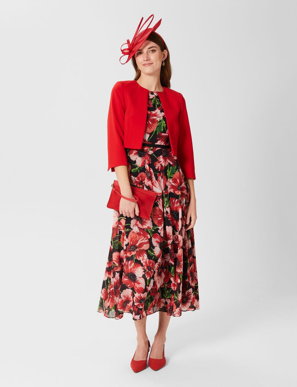 Carly Floral Sleeveless Maxi Waisted Dress image 6